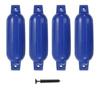 vidaXL Defensas de Barco 4 uds, Parachoques para Embarcación, Escudo Protector de Muelle, Protección contra Accidentes de Barca, PVC Azul