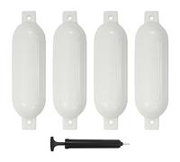 vidaXL Defensas de Barco 4 uds, Parachoques para Embarcación, Escudo Protector de Muelle, Protección contra Accidentes de Barca, PVC Blanco