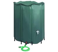 vidaXL Depósito de Agua de Lluvia Plegable con Espita Tanques Colector Barril Contenedor Almacenamiento Malla Anticorrosiva 1000L