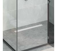 vidaXL Desagüe de Ducha 2 en 1 con sifón de 360° Plateado 70 cm, Desagüe de Ducha Ajustable, Accesorio Moderno de plomería, Cubierta de baño de Acero Inoxidable, Sistema para el hogar, Accesorio Inte