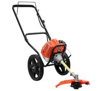 vidaXL Desbrozadora con ruedas naranja 52 cc 1,45 kW, recortadora de césped, desmalezadora, recortadora de césped a gasolina, desbrozadora