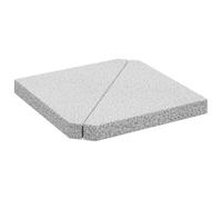 vidaXL Discos de Peso para sombrilla (2 Unidades, Granito Gris, Triangulares, 14 kg)