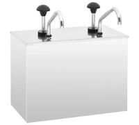 vidaXL Dispensador de Salsa Surtidores de Bomba Bote Cubo Bufés Hornear Barbacoas Reducir Pérdida Guardar Dosificadora de Acero Inoxidable 2x3,5 L