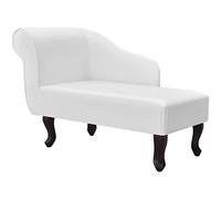 vidaXL Diván de Cuero sintético Blanco