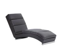 Vidaxl diván de cuero sintético gris