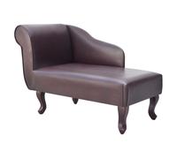 Vidaxl diván de cuero sintético marrón