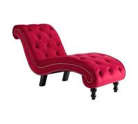 Vidaxl diván de terciopelo rojo