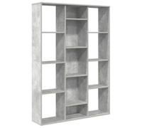 vidaXL Divisor Espacio/Estantería Contrachapada Decoración Interior Casa Diseño Elegante Clásica Duradera Robusta Color Gris Hormigón 100x24x140cm