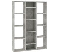 vidaXL Divisor Espacio/Estantería Contrachapada Decoración Interior Casa Diseño Elegante Clásica Duradera Robusta Color Gris Hormigón 100x24x140cm