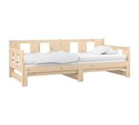 vidaXL Dormeuse Estraibile in Legno Massello di Pino 2x(80x200) cm