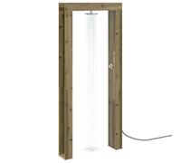 vidaXL Ducha de exterior 226 cm natural, ducha exterior moderna, resistente, altura ajustable, acero inoxidable, cabeza giratoria para jardín y piscina