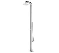 vidaXL Ducha de jardín 225 cm Acero inoxidable
