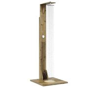 vidaXL Ducha exterior 214,5 cm Natural, Ducha exterior moderna, resistente a la intemperie, altura regulable, acero inoxidable, fácil de instalar para terraza o gi