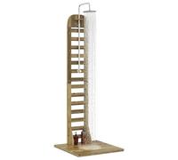 vidaXL Ducha exterior 223 cm Natural, Ducha exterior ajustable, moderna, resistente al tiempo, estación de acero inoxidable, solución para higiene en piscina