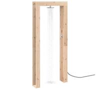vidaXL Ducha Exterior 226 cm Madera Maciza de Pino y Acero Inoxidable