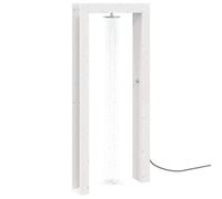 vidaXL Ducha Exterior 226 cm Madera Maciza de Pino y Acero Inoxidable