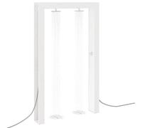 vidaXL Ducha exterior blanca 137 x 23 x 226 cm madera de pino maciza, jardín y terraza, ducha exterior moderna, duradera, resistente a la corrosión, resistente a la intemperie, unidad de ahorro de