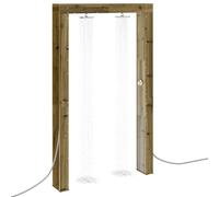 vidaXL Ducha exterior naturaleza 137 x 23 x 226 cm, jardín y terraza, moderna ducha exterior, duradera, resistente a la corrosión, resistente a la intemperie, unidad de ahorro de espacio ecológica
