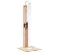 vidaXL Ducha exterior naturaleza 75 x 76 x 217 cm madera de pino maciza ducha Alfresco, moderno objeto de jardín de acero, resistente a la intemperie al aire libre, terraza funcional, diseño