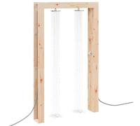 vidaXL Ducha para exteriores Nature 137 x 23 x 226 cm, madera de pino maciza, para jardín y patio, ducha moderna al aire libre, duradera, resistente a la corrosión, resistente a la intemperie