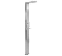 vidaXL Ducha para Jardín Patio Exterior Piscina Juego Completo para Ducharse de Acero Inoxidable con Diseño Curvado
