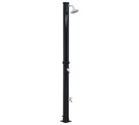 vidaXL Ducha Solar Divisible Piscina Camping Secundarias al Aire Libre de Verano Jardín Acampadas Terraza Exterior Ajustable Negro 220 cm 20 L