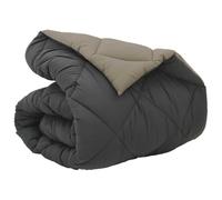 vidaXL Edredón de Invierno Gris Claro y Antracita 220 x 135 cm, Dormitorio, Rectangular, Minimalista, Ligero, Transpirable, Diseño para Confort, Estética Moderna y Funcionalidad en Armonía