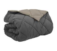 vidaXL Edredón de Invierno Gris Claro y Antracita 220 x 260 cm, Dormitorio, Rectangular, Minimalista, Ligero, Transpirable, Diseño para Confort, Estética Moderna y Funcionalidad en Armonía