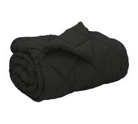 vidaXL Edredón de Invierno Negro 200 x 155 cm Microfibra, Dormitorio, Rectangular, Minimalista, Ligero, Transpirable, Diseño para Confort, Estética Moderna y Funcionalidad en Armonía