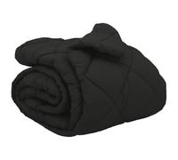 vidaXL Edredón de Invierno Negro 240 x 200 cm Microfibra, Dormitorio, Rectangular, Minimalista, Ligero, Transpirable, Diseño para Confort, Estética Moderna y Funcionalidad en Armonía