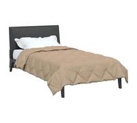 vidaXL Edredón de Todo el Año Taupé 135 x 200 cm Microfibra, Ropa de Cama Rectangular Moderna, Manta Acolchada Suave, Duvet de Comodidad Todo el año, fácil de cuidar