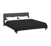 vidaXL Edredón de Verano Negro 220 x 260 cm Microfibra, Ropa de Cama Moderna, edredón Ligero para Verano, Conjunto Elegante de Microfibra, Rectangular y Acolchado