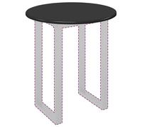 vidaXL Encimera Negro 60 x 60 x 1,5 cm Madera de ingeniería, Una Mesa de jardín Redonda, Moderna para Exteriores, Muebles de terraza, Superficie Resistente de Madera