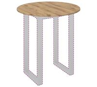 vidaXL Encimera Roble Artisan 80 x 80 x 1,5 cm Madera de ingeniería, Una Mesa de jardín Redonda, Moderna para Exteriores, Muebles de terraza, Superficie Resistente de Madera
