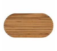 vidaXL Encimera 100 x 50 x 3,5 cm Ovalado Madera de teca maciza, Superficie de teca elegante, mesa de comedor moderna, mueble funcional y con estilo