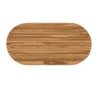 vidaXL Encimera 110 x 55 x 3,5 cm Ovalado Madera de teca maciza, Superficie de teca elegante, mesa de comedor moderna, mueble funcional y con estilo