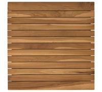 vidaXL Encimera 50 x 50 x 3,5 cm Cuadrado Madera de teca maciza, Mesa de teca, diseño moderno, mueble para casa, escritorio interior, exterior, pieza personalizada, color marrón