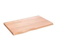 vidaXL Encimera de Baño, Tablero Plegable de Mesa, Encimera de Estantería Escritorio, Encimera para Armario, Madera Maciza Tratada Marrón Claro