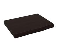 vidaXL Encimera de Baño, Tablero de Mueble Armario Tocador, Superficie de Mesa Escritorio, Estantería para Casa, Madera Maciza Tratada Marrón Oscuro