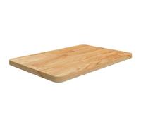 vidaXL Encimera de Baño Lavabo Tablero Superficie Tocador Mesa Centro Mesita Cocina Comedor Salón Sala de Estar Madera Maciza Tratada Marrón Claro