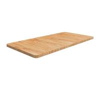 vidaXL Encimera de Baño Lavabo Tablero Superficie Tocador Mesa Centro Mesita Cocina Comedor Salón Sala de Estar Madera Maciza Tratada Marrón Claro