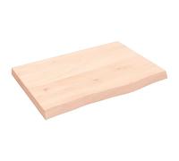 vidaXL Encimera de Baño, Tablero Plegable de Mesa, Encimera de Estantería Escritorio, Encimera para Armario, Madera Maciza sin Tratar