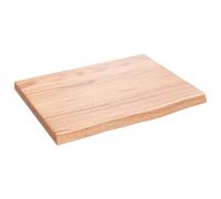vidaXL Encimera de baño Madera Maciza tratada marrón Claro 40x30x2 cm, 3156089