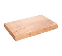 vidaXL Encimera de baño Madera Maciza tratada marrón Claro 60x40x6 cm, 3156106
