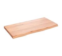 vidaXL Encimera de Baño, Tablero Plegable de Mesa, Encimera de Estantería Escritorio, Encimera para Armario, Madera Maciza Tratada Marrón Claro