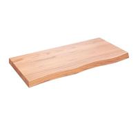 vidaXL Encimera de Baño, Tablero Plegable de Mesa, Encimera de Estantería Escritorio, Encimera para Armario, Madera Maciza Tratada Marrón Claro