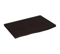 vidaXL Encimera de Baño, Tablero de Mueble Armario Tocador, Superficie de Mesa Escritorio, Estantería para Casa, Madera Maciza Tratada Marrón Oscuro