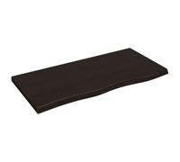 vidaXL Encimera de Baño, Tablero de Mueble Armario Tocador, Superficie de Mesa Escritorio, Estantería para Casa, Madera Maciza Tratada Marrón Oscuro