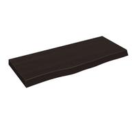 vidaXL Encimera de Baño, Tablero de Mueble Armario Tocador, Superficie de Mesa Escritorio, Estantería para Casa, Madera Maciza Tratada Marrón Oscuro