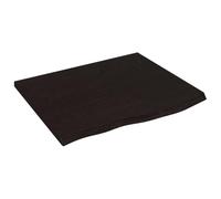vidaXL Encimera de Baño, Tablero de Mueble Armario Tocador, Superficie de Mesa Escritorio, Estantería para Casa, Madera Maciza Tratada Marrón Oscuro